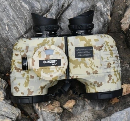 Binoculares à prova d'água com bússola interna do telemétrico para navegação 7x50