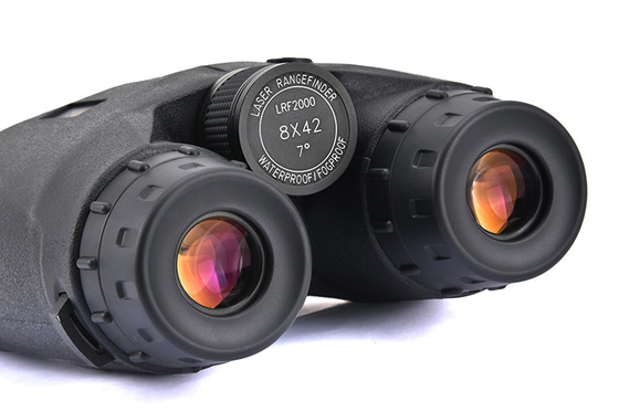 Multifuntcional à prova d'água 8x42 2000M Laser Range Finder Binocular Para Caça Preto