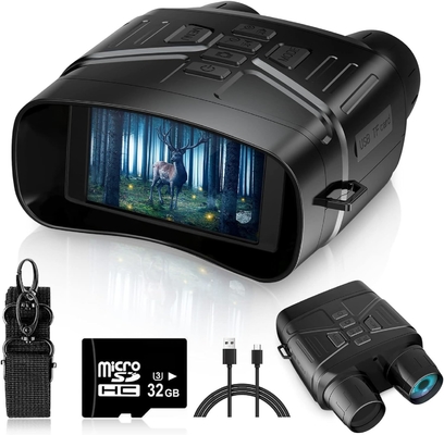 Capture fotos e vídeos claros com binóculos de visão noturna 4K ABS de tela grande de 3'