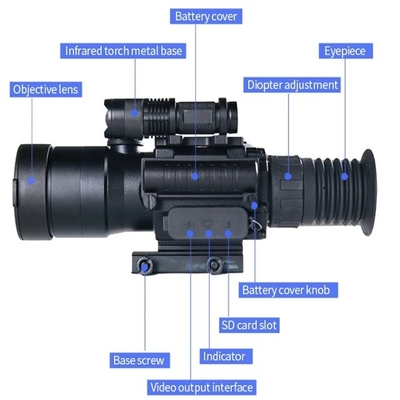 55mm Eye Relief KDS1W 3.7X-11X Digital Night Vision Scope para caça IP65