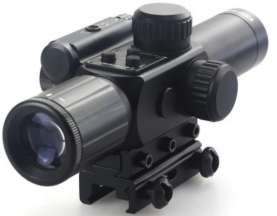 4x30 IR Caça Campo Largo de Visão Área Óptica com Laser Vermelho e Característica Fogproof