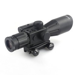 2.5-10X Magnificação Espectro óptico de laser preto com visão de laser vermelho Essential Hunting