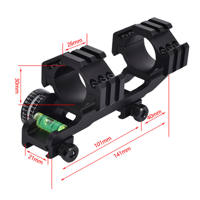22 mm Largura Dual Ring Scope Mount com nível de bolha e ângulo indicador Centro Altura 21 mm