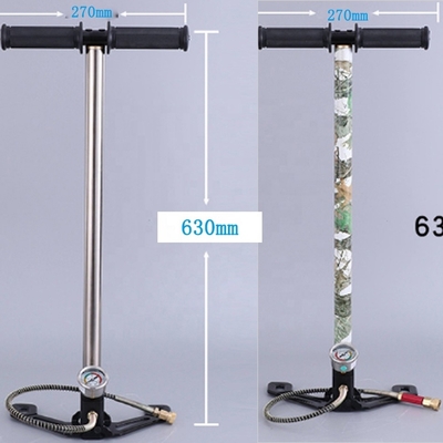 Bomba de ar manual de alta pressão 4500psi 300bar Preta para combustível de gasolina