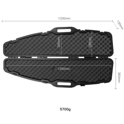 Dimensões externas 1330*380*130 mm Caixa à prova de choque para armazenamento de arco e flecha