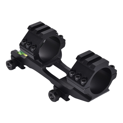Tactical Dual Scope Mount Ring com nível de bolha 40mm Offset Fits 21mm Picatinny Rail