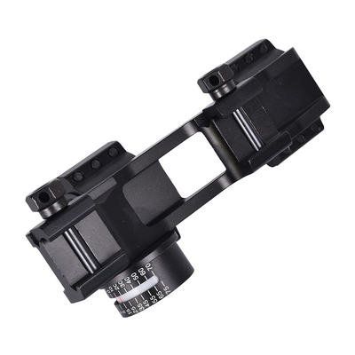 Tactical Dual Scope Mount Ring com nível de bolha 40mm Offset Fits 21mm Picatinny Rail