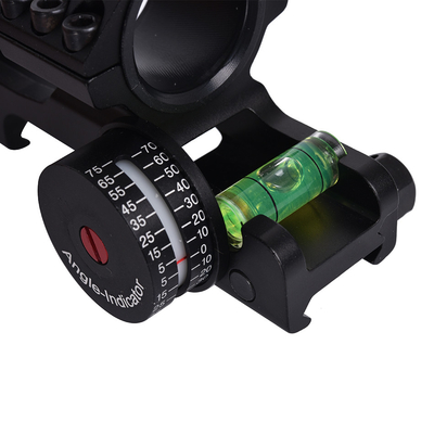 Tactical Dual Scope Mount Ring com nível de bolha 40mm Offset Fits 21mm Picatinny Rail