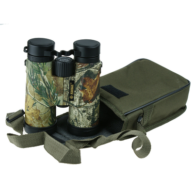 305ft/101m Campo de visão 10X42 binóculos camuflados com embalagem de tecido camuflado