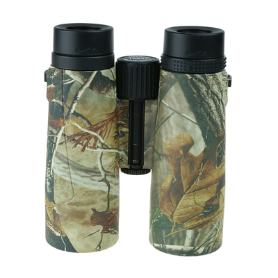 305ft/101m Campo de visão 10X42 binóculos camuflados com embalagem de tecido camuflado