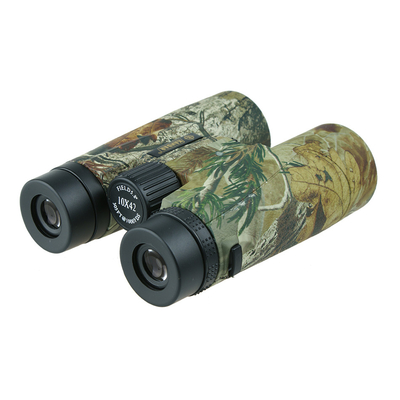 305ft/101m Campo de visão 10X42 binóculos camuflados com embalagem de tecido camuflado