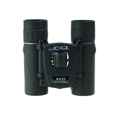 Compacto QC 8X21 Plexible Binoculares estudantis com foco próximo 6.4m e Eye Relief 10mm