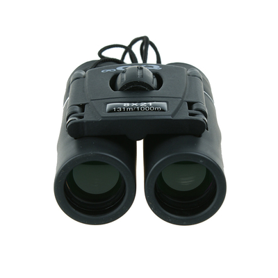 Compacto QC 8X21 Plexible Binoculares estudantis com foco próximo 6.4m e Eye Relief 10mm