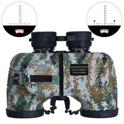 Esportes ao ar livre Binocular com iluminação e bússola 50mm Diâmetro do objetivo