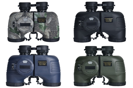 Esportes ao ar livre Binocular com iluminação e bússola 50mm Diâmetro do objetivo