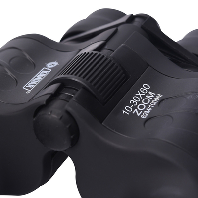 60mm Diâmetro do objetivo Preto 10-30X60 Longa distância de caminhada Binocular para viagens ao ar livre