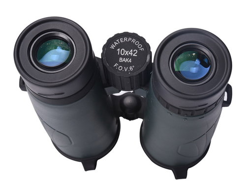 Telescópio verde 10x42 à prova d'água e à prova de nevoeiro para caça caminhada Esportes ao ar livre Binocular