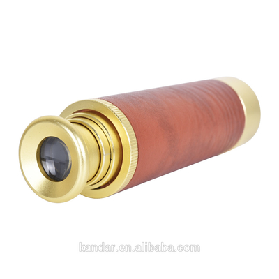 38x135mm Náutico Portátil Brass Spyglass Telescópio Monocular Óptica Expandivel 26X32