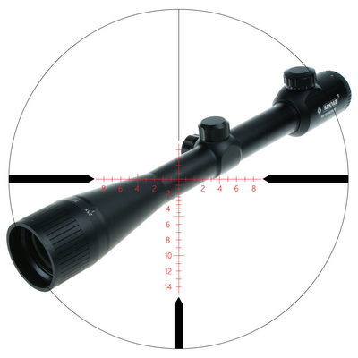 KH 10x42 AOE KANDAR Espectro com iluminação vermelha e diâmetro da lente de 42 mm