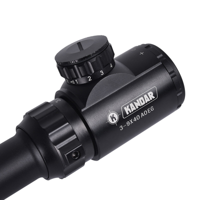 Tiro ao ar livre 3-9x40 Alcance com visão iluminada RGB e lente de objetivo de 40 mm