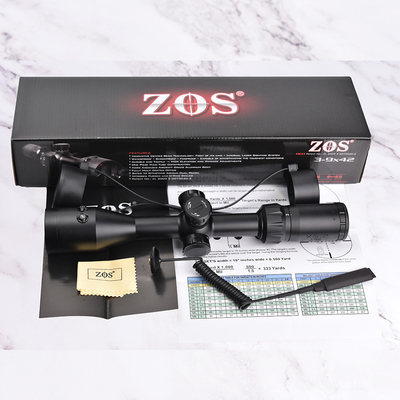 Espectro óptico essencial ZOS 3-9x42 R6 Primeiro plano focal Espectro com iluminação vermelha