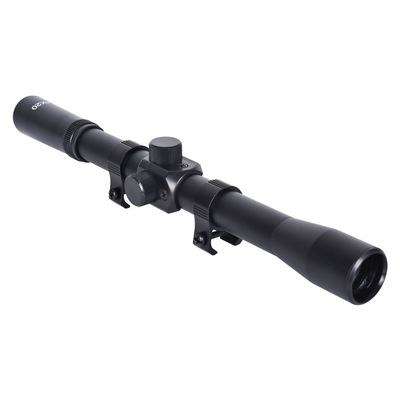 4x20 Mini Scope 22 Scope Ópticos com Anéis e Montes Campo de visão 4,6° 100yds Diâmetro do tubo 17mm