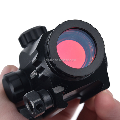 1x Mini Red Dot Sight para iluminação de caça 6 níveis Tipo de botão vermelho
