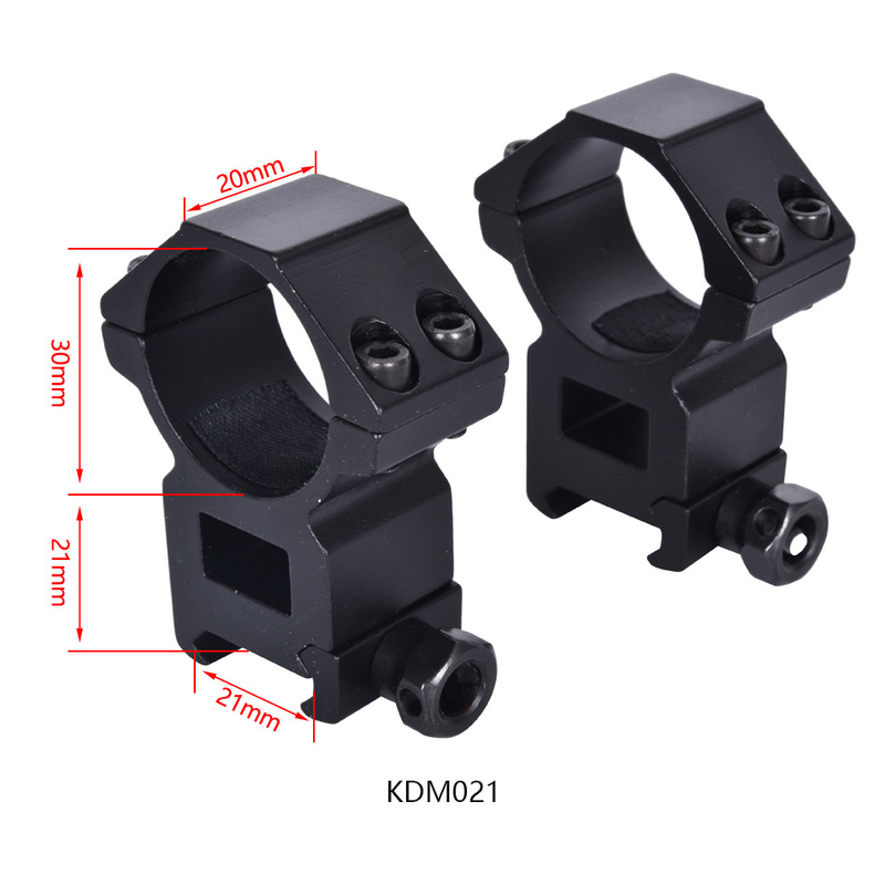 Alto perfil Dual Ring Scope Montar Anéis Duplos Montar Preto Mate Centro Altura 21mm