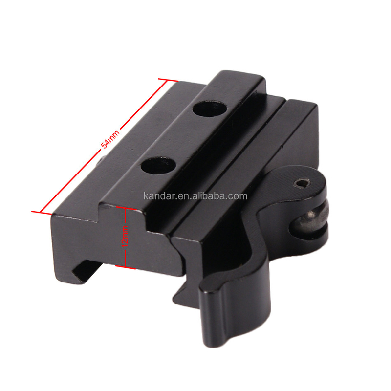 Adaptador de montagem Riser totalmente metálico para 21 mm a 11 mm Bracket de pinça em liga de alumínio preto