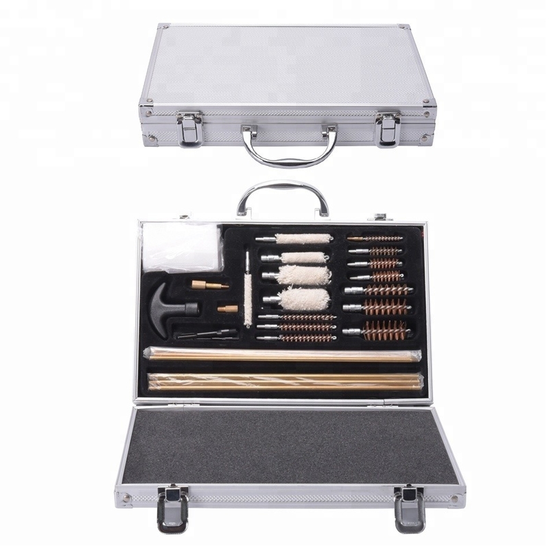 Kit de limpeza de caixa de alumínio de prata para 0,22 0,177 12G 9MM e desempenho duradouro