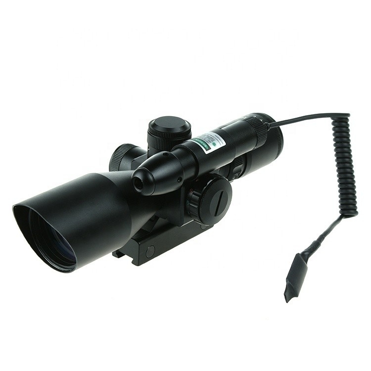 F.O.V. 11°-38° Visão iluminada de caça 2.5-10X40 com visão a laser verde
