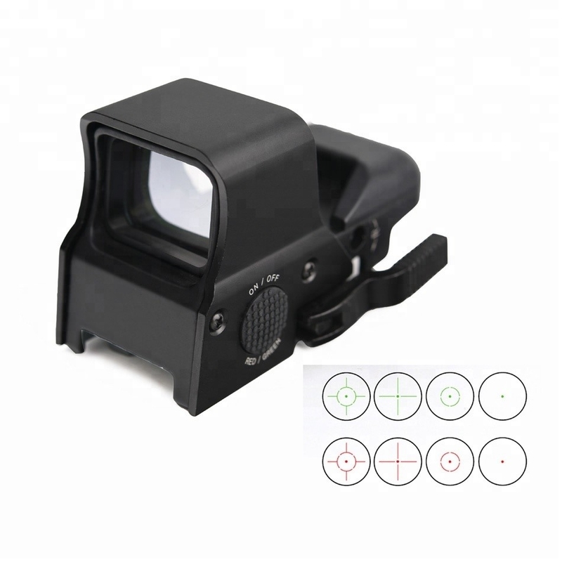 Fácil montagem 63mm x 53mm Reflex 4 Reticle Red Dot Sight para caça Design à prova de choque