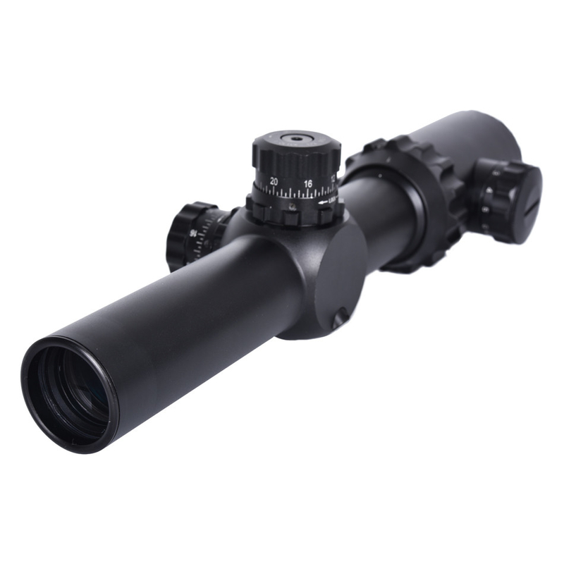 Experiência Versatilidade com 1-8X Magnificação Parallax ± 0,125 Alcance de caça e tubo de 30 mm